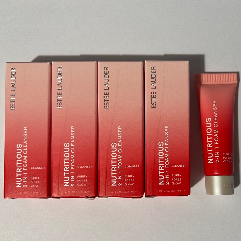 Estee Lauder Nutritious 2-in-1 Foam Cleanser - Deluxe Sample Size x 4